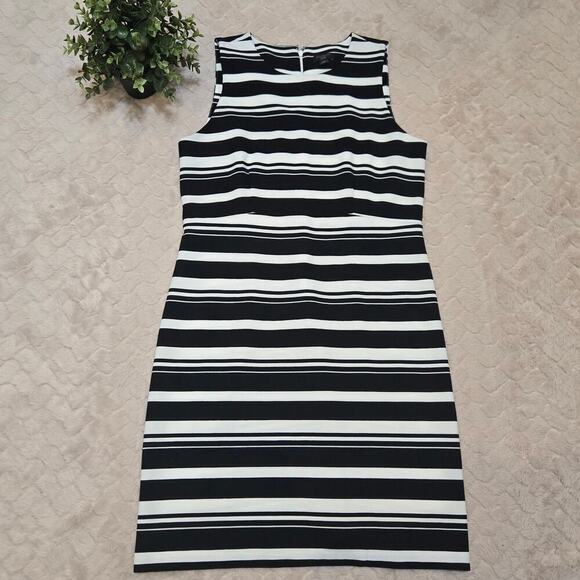 Ann Taylor Factory Dresses & Skirts - Ann Taylor Factory Petite Black & White Striped Sleeveless Dress, Size 12P